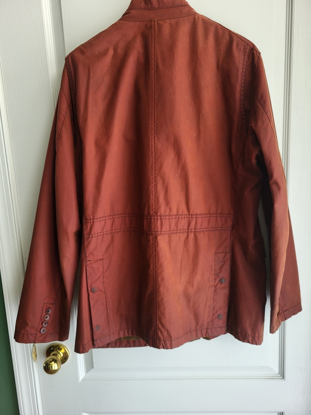 RARE Barbour Lutz Wax Jacket In Rust - Picture 3 of 12